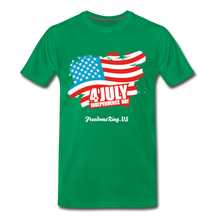 Load image into Gallery viewer, JULY 4TH FLAG - Men&#39;s Premium T-Shirt - kelly green
