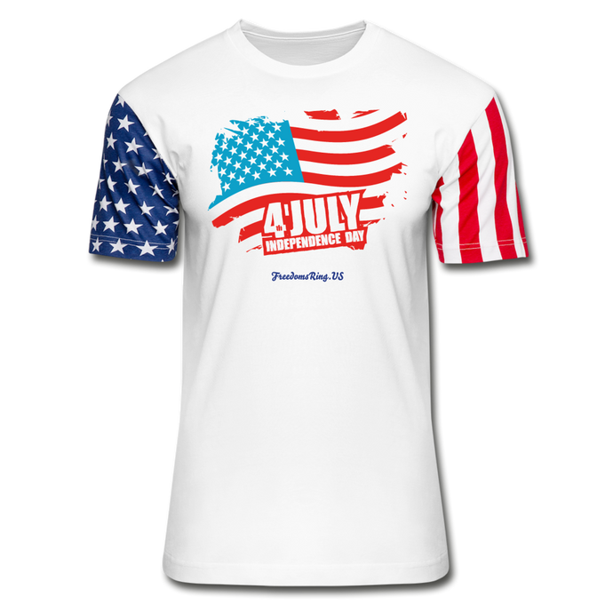 JULY 4TH FLAG - Stars & Stripes T-Shirt - white