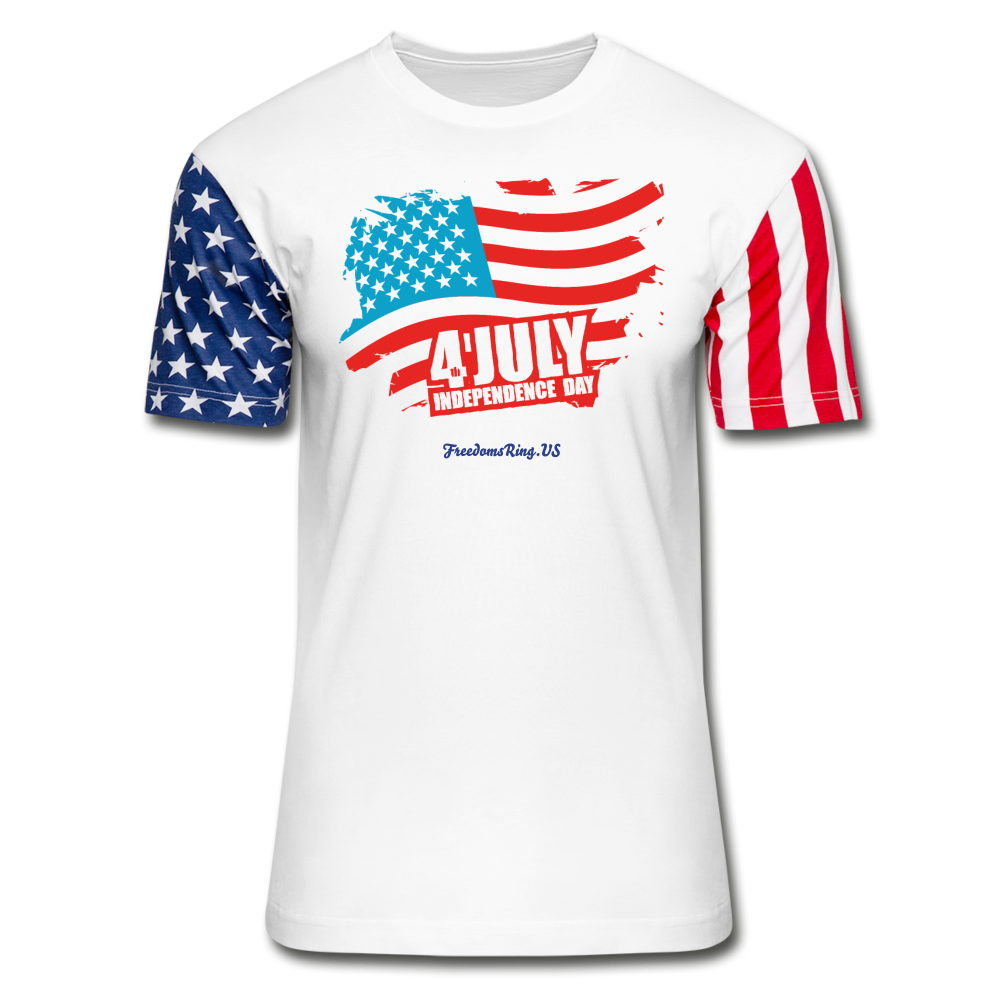 JULY 4TH FLAG - Stars & Stripes T-Shirt - white