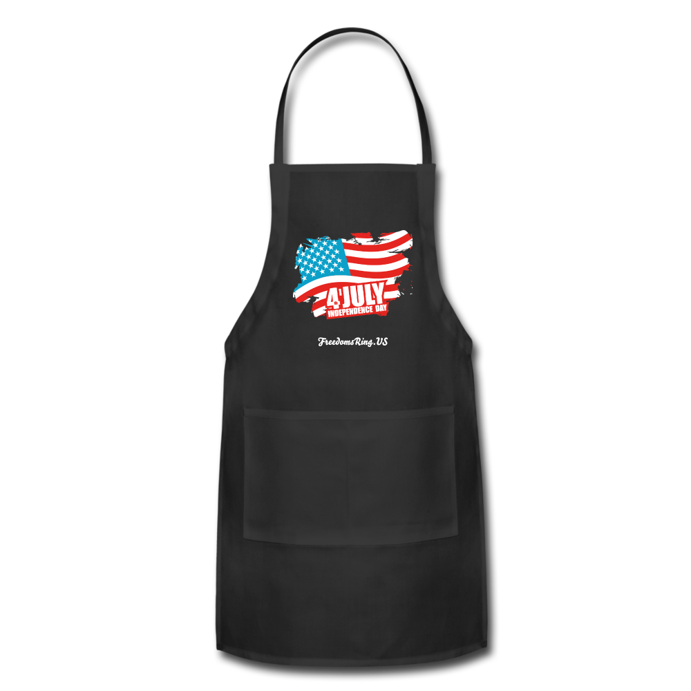 JULY 4TH FLAG - Adjustable Apron - black