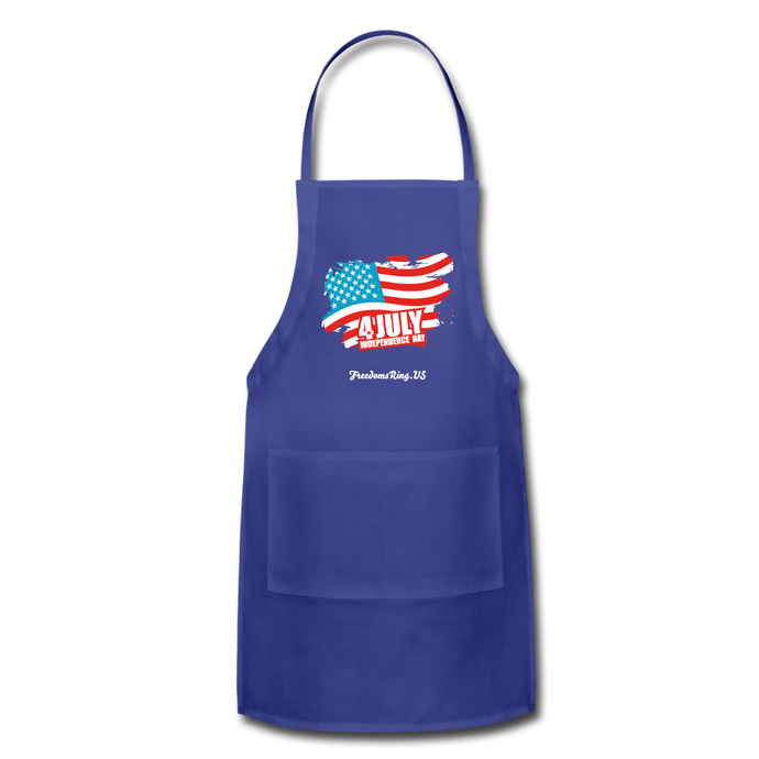 JULY 4TH FLAG - Adjustable Apron - royal blue