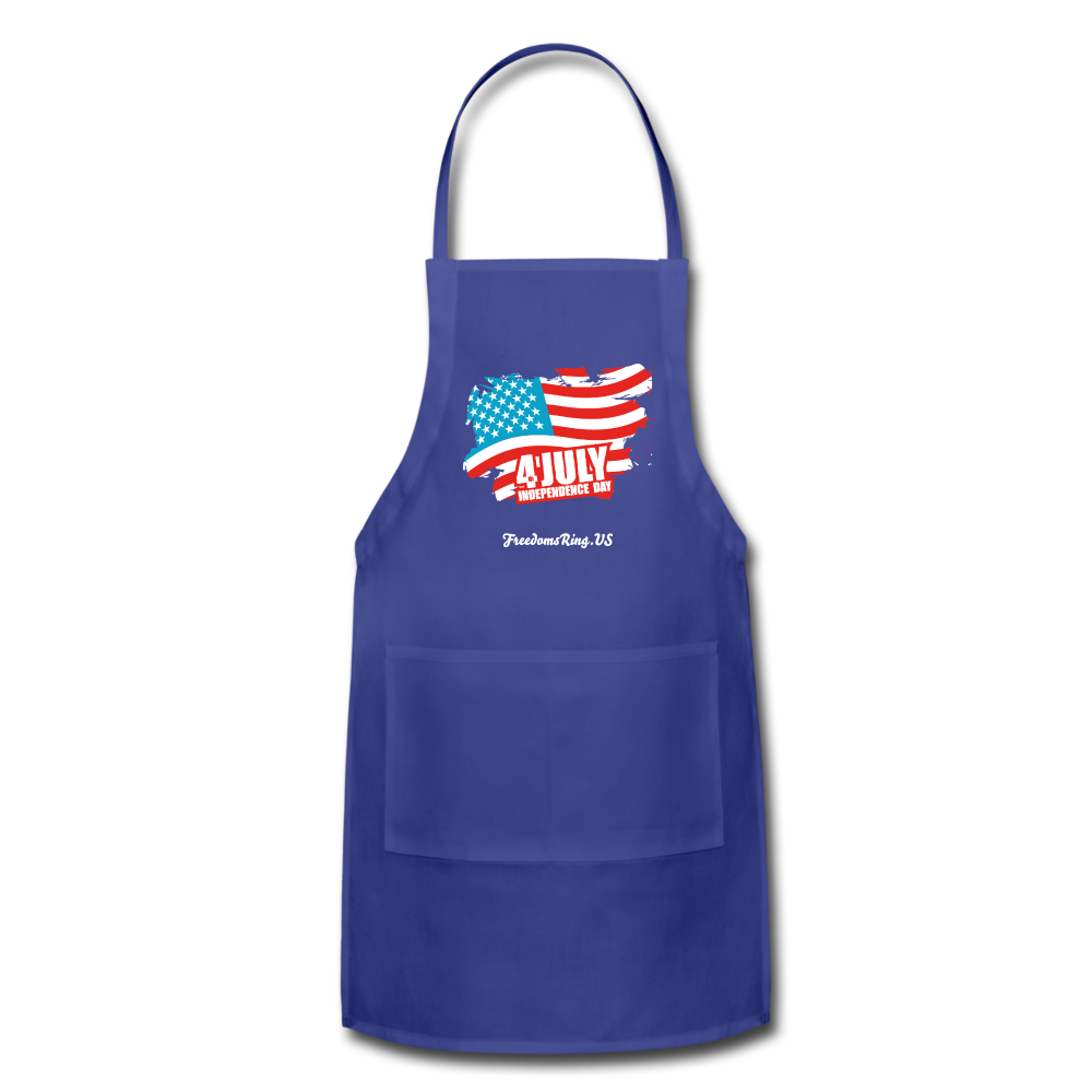 JULY 4TH FLAG - Adjustable Apron - royal blue