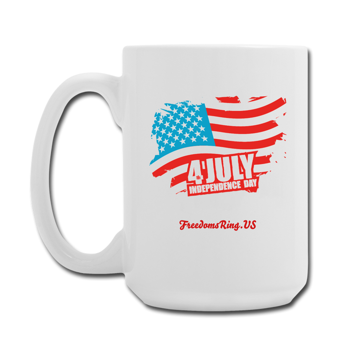 JULY 4TH FLAG - Coffee/Tea Mug 15 oz - white