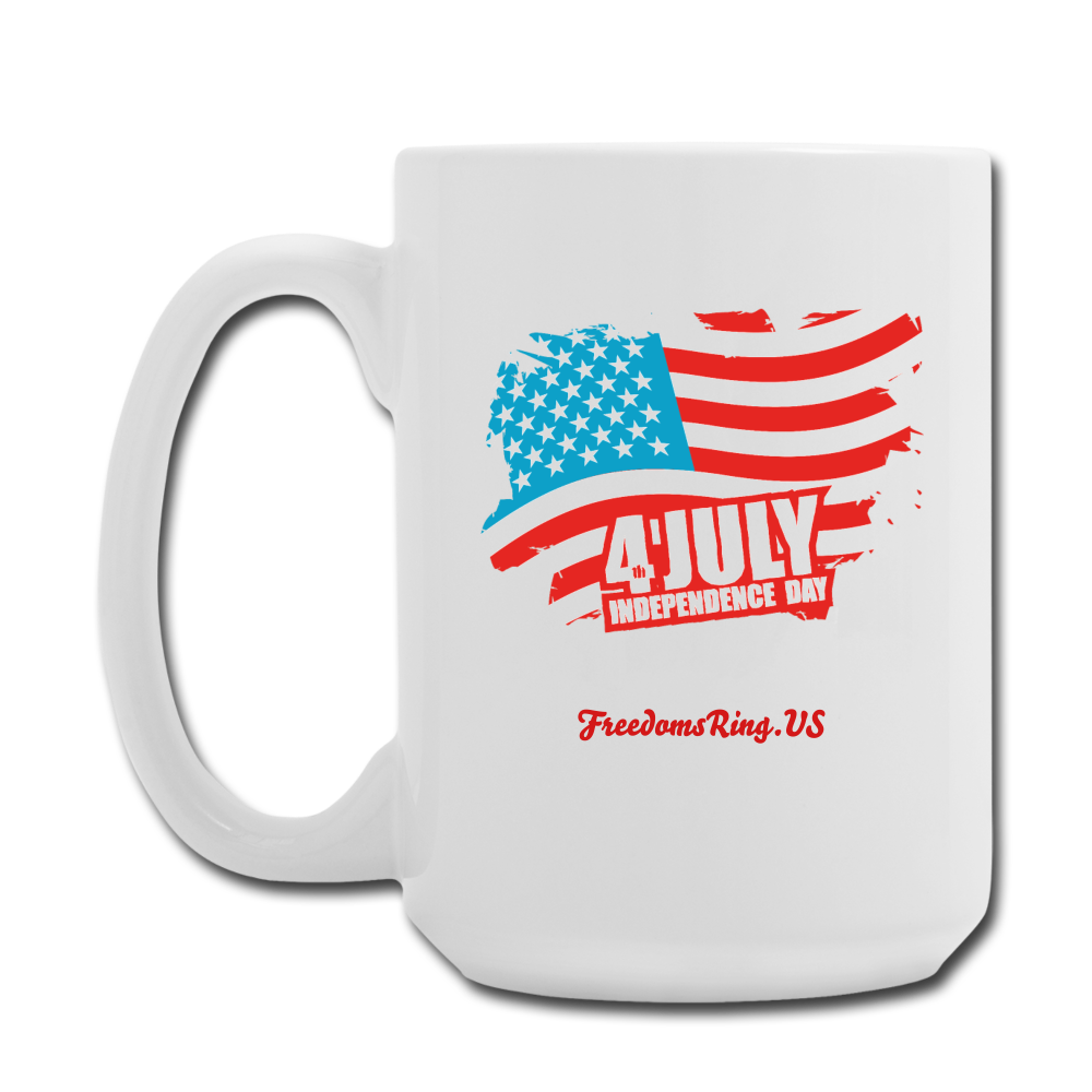 JULY 4TH FLAG - Coffee/Tea Mug 15 oz - white