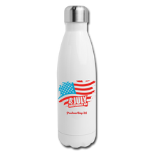 Load image into Gallery viewer, JULY 4TH FLAG - Insulated Stainless Steel Water Bottle - white
