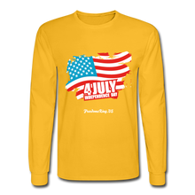 Load image into Gallery viewer, JULY 4TH FLAG - Men&#39;s Long Sleeve T-Shirt - gold
