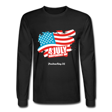 Load image into Gallery viewer, JULY 4TH FLAG - Men&#39;s Long Sleeve T-Shirt - black
