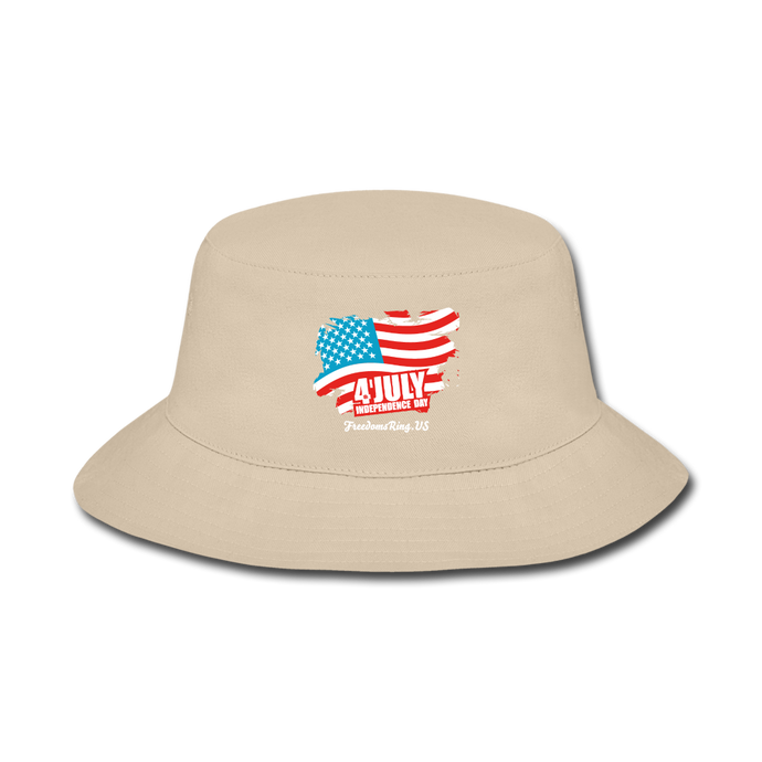 JULY 4TH FLAG - Bucket Hat - cream