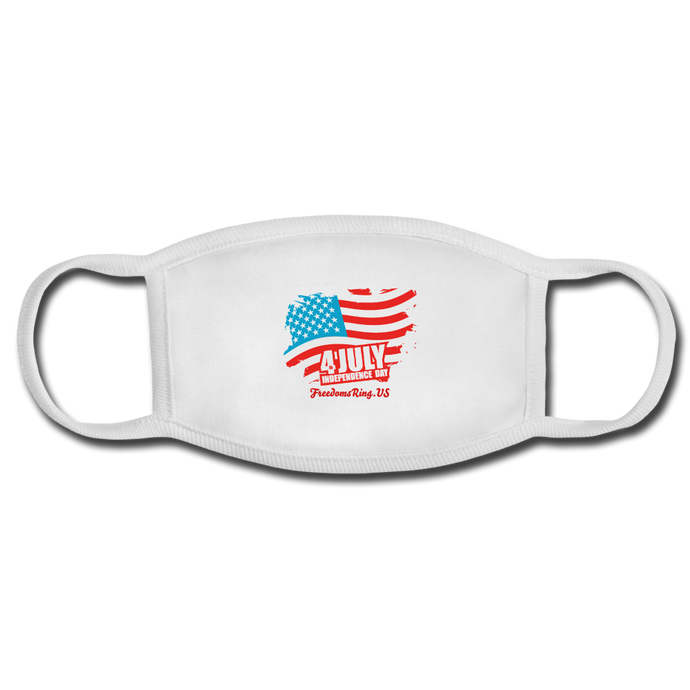 JULY 4TH FLAG - Face Mask - white/white