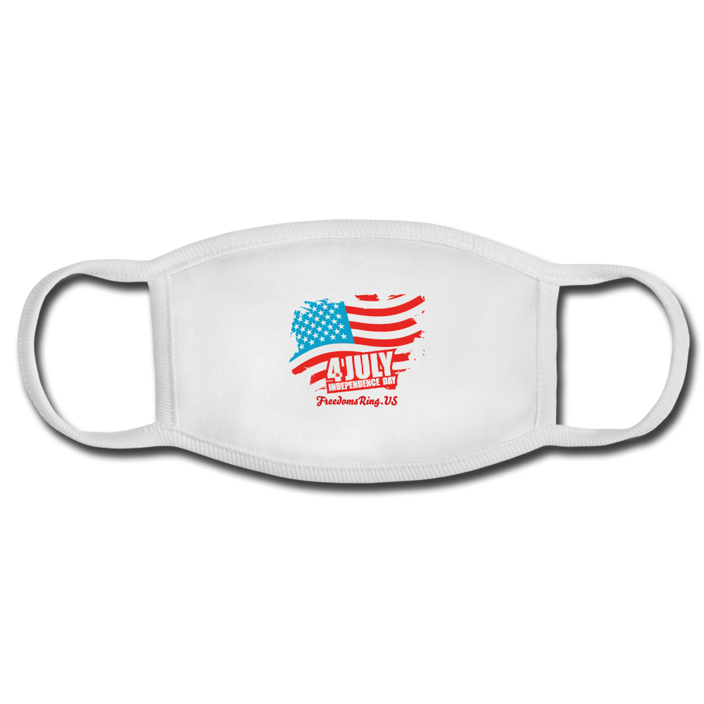 JULY 4TH FLAG - Face Mask - white/white