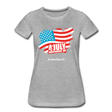 Load image into Gallery viewer, JULY 4TH FLAG - Women’s Premium T-Shirt - heather gray
