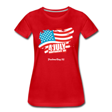 Load image into Gallery viewer, JULY 4TH FLAG - Women’s Premium T-Shirt - red
