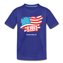 Load image into Gallery viewer, JULY 4TH FLAG - Kids&#39; Premium T-Shirt - royal blue
