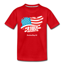 Load image into Gallery viewer, JULY 4TH FLAG - Kids&#39; Premium T-Shirt - red
