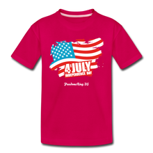 Load image into Gallery viewer, JULY 4TH FLAG - Kids&#39; Premium T-Shirt - dark pink
