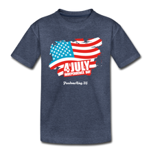 Load image into Gallery viewer, JULY 4TH FLAG - Kids&#39; Premium T-Shirt - heather blue
