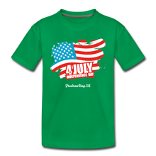 Load image into Gallery viewer, JULY 4TH FLAG - Kids&#39; Premium T-Shirt - kelly green
