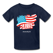 Load image into Gallery viewer, JULY 4TH FLAG - Gildan Ultra Cotton Youth T-Shirt - navy
