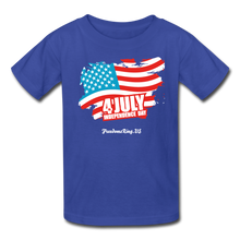 Load image into Gallery viewer, JULY 4TH FLAG - Kids&#39; T-Shirt - royal blue
