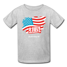 Load image into Gallery viewer, JULY 4TH FLAG - Kids&#39; T-Shirt - heather gray
