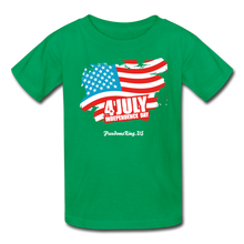 Load image into Gallery viewer, JULY 4TH FLAG - Kids&#39; T-Shirt - kelly green
