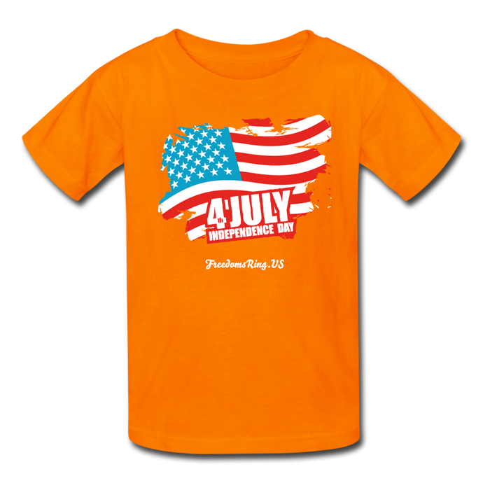 JULY 4TH FLAG - Kids' T-Shirt - orange