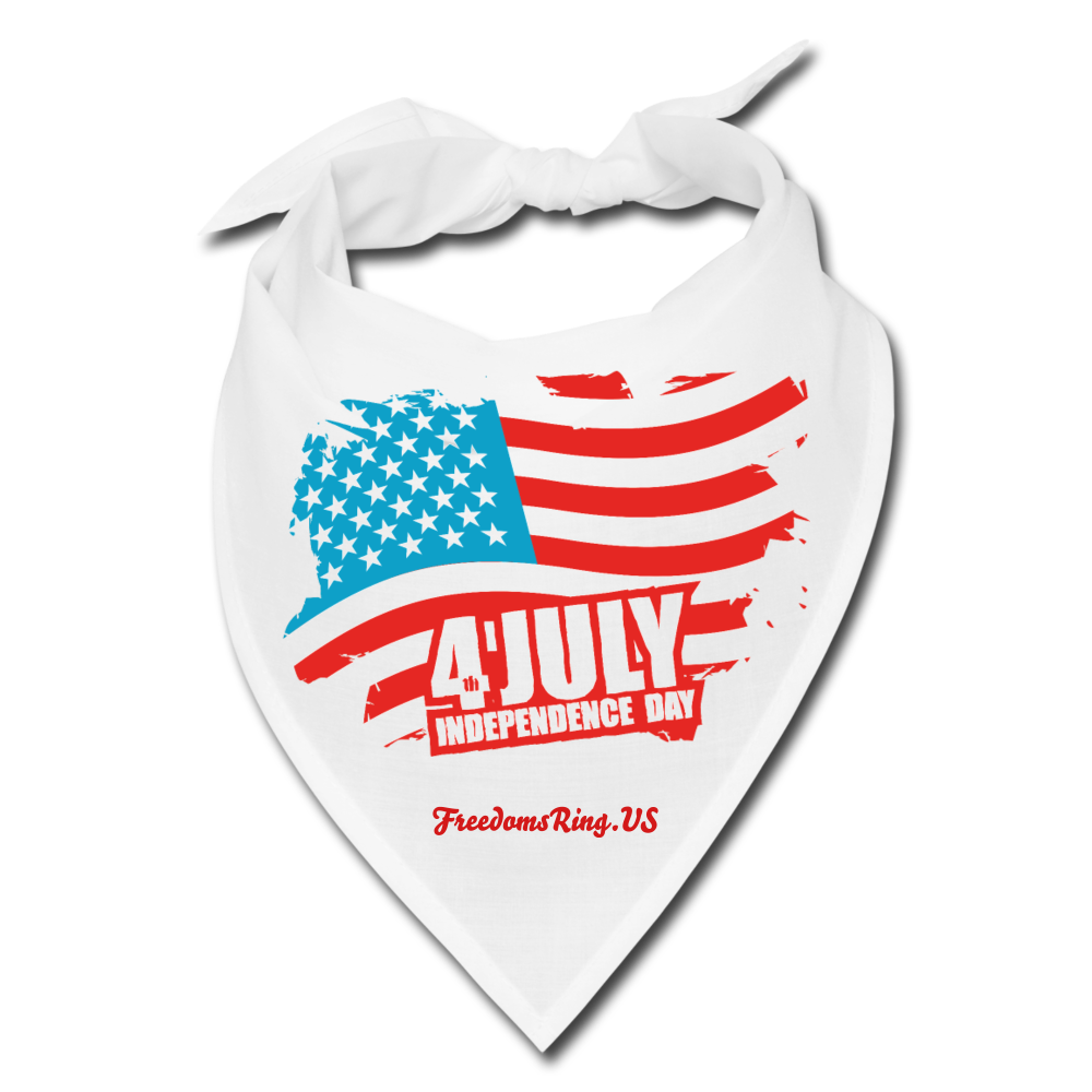 JULY 4TH FLAG - Bandana - white