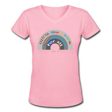 Load image into Gallery viewer, GROUPTHINK RAINBOW - Women&#39;s V-Neck T-Shirt - pink
