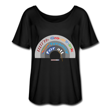 Load image into Gallery viewer, GROUPTHINK RAINBOW - Women’s Flowy T-Shirt - black
