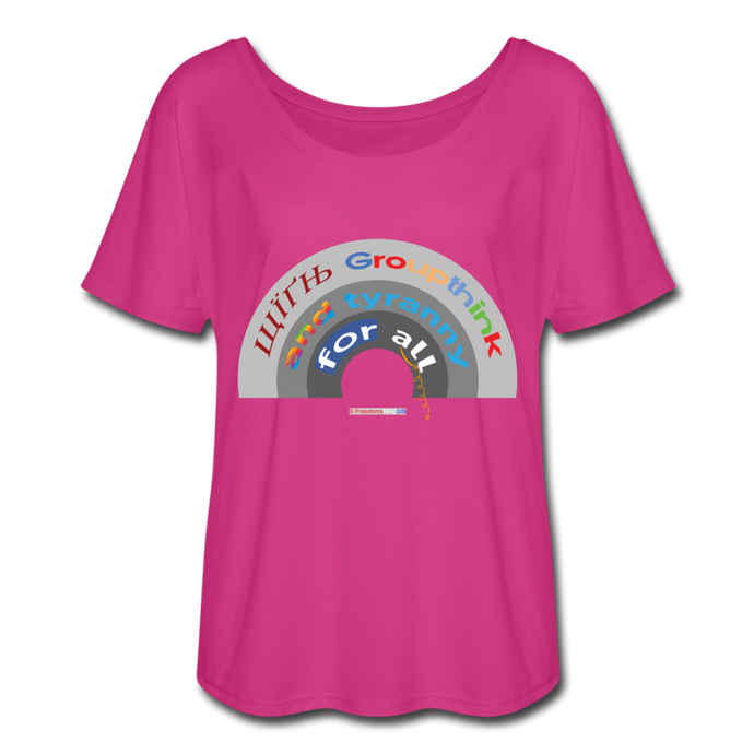 GROUPTHINK RAINBOW - Women’s Flowy T-Shirt - dark pink