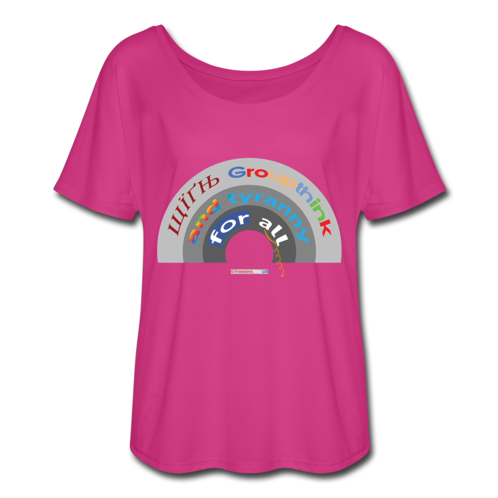 GROUPTHINK RAINBOW - Women’s Flowy T-Shirt - dark pink