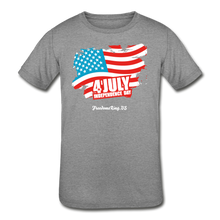 Load image into Gallery viewer, JULY 4TH FLAG - Kids&#39; Tri-Blend T-Shirt - heather gray
