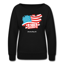 Load image into Gallery viewer, JULY 4TH FLAG - Women’s Crewneck Sweatshirt - black
