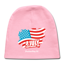 Load image into Gallery viewer, JULY 4TH FLAG - Baby Cap - light pink
