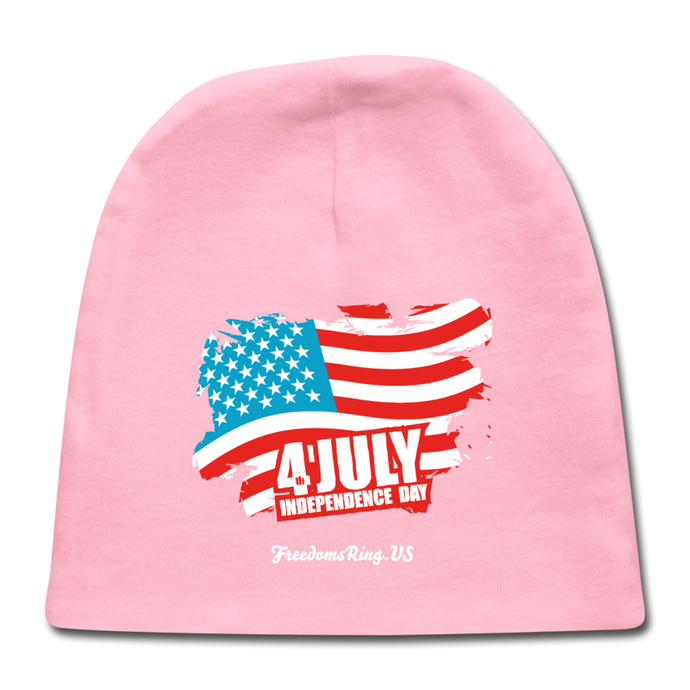 JULY 4TH FLAG - Baby Cap - light pink