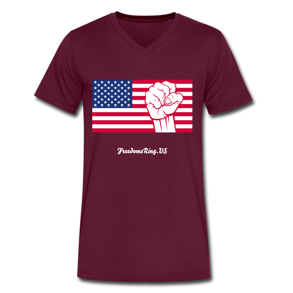 USA STRONG - Men's V-Neck T-Shirt - maroon