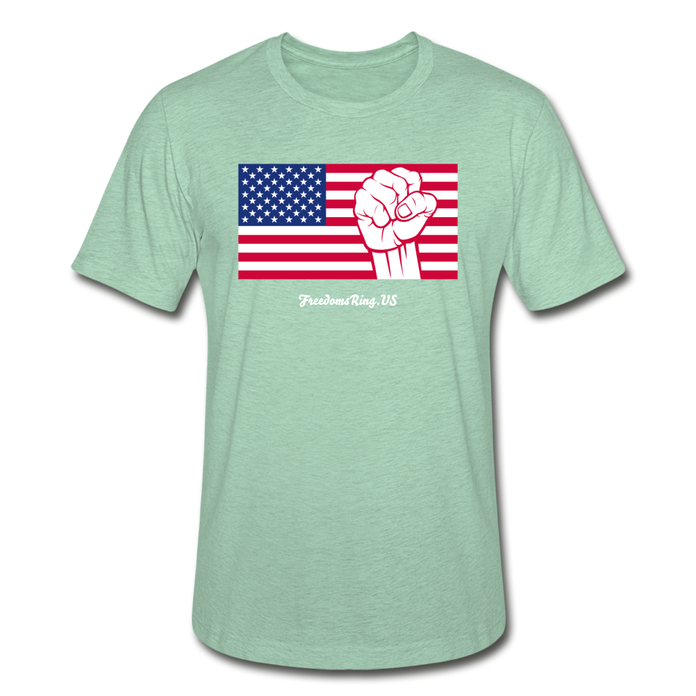 USA STRONG - Unisex Heather Prism T-Shirt - heather prism mint