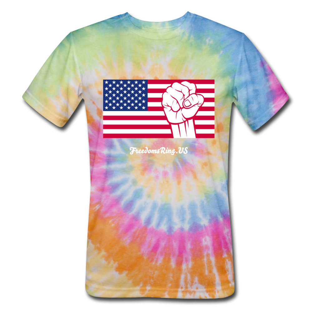 USA STRONG - Unisex Tie Dye T-Shirt - rainbow