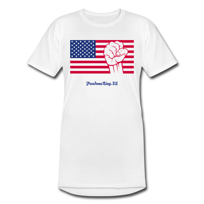 USA STRONG - Men’s Long Body Urban Tee - white