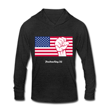 Load image into Gallery viewer, USA STRONG - Unisex Tri-Blend Hoodie Shirt - heather black
