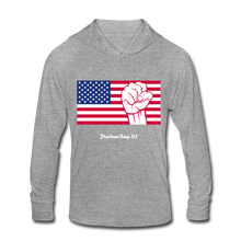 Load image into Gallery viewer, USA STRONG - Unisex Tri-Blend Hoodie Shirt - heather gray
