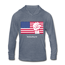 Load image into Gallery viewer, USA STRONG - Unisex Tri-Blend Hoodie Shirt - heather blue
