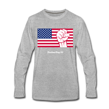 Load image into Gallery viewer, USA STRONG - Men&#39;s Premium Long Sleeve T-Shirt - heather gray
