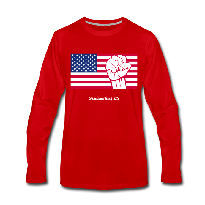 USA STRONG - Men's Premium Long Sleeve T-Shirt - red