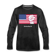 Load image into Gallery viewer, USA STRONG - Men&#39;s Premium Long Sleeve T-Shirt - charcoal gray
