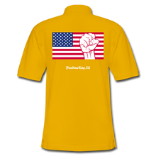 Load image into Gallery viewer, USA STRONG - Men&#39;s Pique Polo Shirt - Yellow
