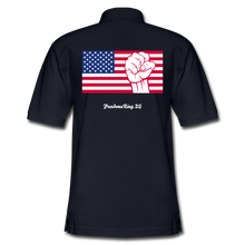 Load image into Gallery viewer, USA STRONG - Men&#39;s Pique Polo Shirt - midnight navy
