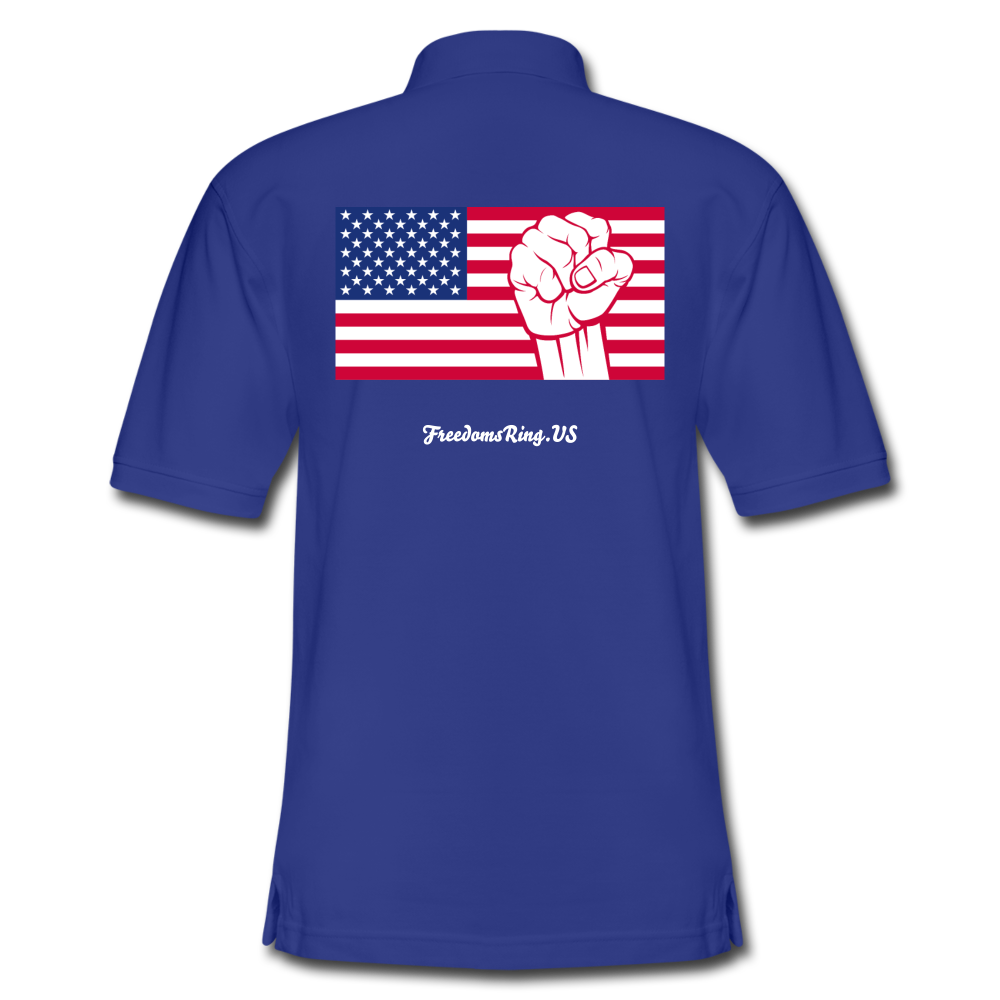 USA STRONG - Men's Pique Polo Shirt - royal blue