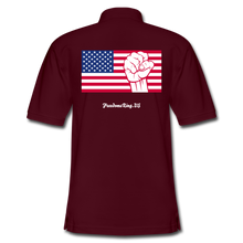 Load image into Gallery viewer, USA STRONG - Men&#39;s Pique Polo Shirt - burgundy
