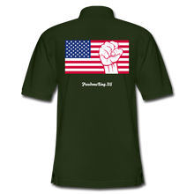 Load image into Gallery viewer, USA STRONG - Men&#39;s Pique Polo Shirt - forest green
